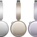 LORELEI Q60 Wireless Bluetooth On Ear HeadphonesBuilt-in Micphone, 40 Hours Up Battery Life, Lightweight Bass Mode, Memory Earmuffs (Silver)