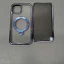 Upholyee [360 Rotatable CD Stand & Built-in Privacy Screen Magnetic Case for iPhone 13 [Compatible with MagSafe & Full Signal] Mil-Grade Shockproof Full Body Anti-Spy Cover for 13-Sierra Blue