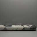 OLANLY Door Mat Indoor Entrance Washable 32x20, Odor-Free Low-Profile Front Back Geometric Doormat, Absorbent Resist Dirt Entry Carpet, Easy to Clean Sturdy Inside Floor Mats for Entryway, Black