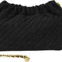 Joryin Woven Women's Crossbody Bag & Evening Purse, Trendy Dumpling Clutch & Hobo Cloud Shoulder Bag Trendy Dumpling Clutch