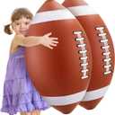 Lewtemi 2 Pcs 27 Inch Giant Inflatable Football for Gameday Party Favor Large Inflatable Sports Balls Jumbo Beach Balls for Football Birthday Christmas Party Decorations Outdoor Activity Gift