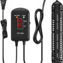 HiTauing Aquarium Heater, 200W Fish Tank Heater with LED Digital Display & 5 Safety Protection, Submersible Aquarium Heater with 2 Suction Cup and 5.9Ft Cord for 20-40 Gallon Fish Tank.