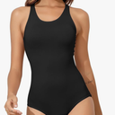 Beautikini Period Swimwear Women's One Piece Leak Proof Menstrual Bathing Suit Racerback Training Swimsuit for Teens Girls S