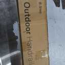 VIVOSUN Outdoor Handrail, 6 Step Stair Handrail, 83" x 36" Fits 1 to 6 Steps, Wrought Mattle Iron Handrail for Concrete Steps, Porch Steps, One-Step Assembly, Black