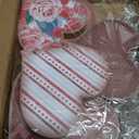 Yousoontic 6 Pcs Valentine's Day Rustic Wooden Heart Table Sign Love Heart Shape Tabletop Centerpiece Red Pink White Farmhouse Tiered Tray Decor for Wedding Birthday Party Supplies