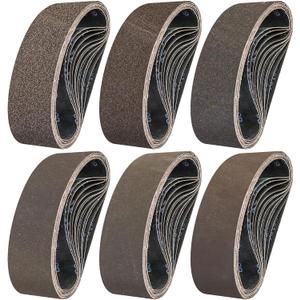 3x21 Belt Sander Sanding Belts, 12PC Silicon Carbide Abrasive Belt Set2 Each of 60/120/240/400/600/800 Grits Assortment for Hop Metal Polishing Dedusting for Belt Sander 3x21 Belt Sander Sanding Belts, 12PC Silicon Carbide Abrasive Belt Set2 Each of 60/120/240/400/600/800 Grits Assortment for Hop Metal Polishing Dedusting for Belt Sander