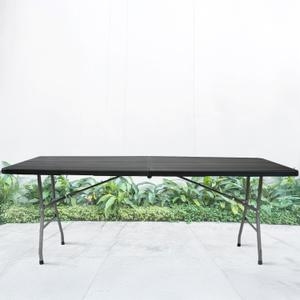 Heavy-Duty Folding Plastic Table | 70" x 29" | Black | Durable & Portable | Ideal for Indoor & Outdoor Use | Perfect for Parties, Camping, Office, and More
