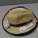 Joywant Womens Straw Fedora Beach Sun Hat, Packable Wide Brim Panama Hat for Women UV UPF50+ Summer Hat L