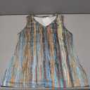 ETCYY Womens Summer Tops Sexy Tie Dye V Neck Tank Top Loose Fit Cute Printed Workout Sleeveless T Shirts, Size S