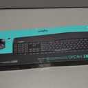 Logitech MK345 Wireless Keyboard and Mouse Combo with Palm Rest, 2.4 GHz USB Receiver, Compatible with PC, Laptop, Black