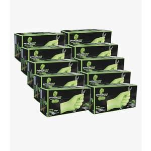 DENCO DISTRIBUTING, INC. Python Grip 6MIL Nitrile Gloves - Hi Vis Green - Commercial Grade - 10 Boxes Per Case