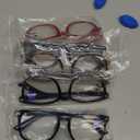 CCVOO Reading Glasses for Women/Men, Eyeglasses, Blue Light Readers for Women/Men, Computer Eye Glasses, Cheaters (2 Black/Turtle/Red/Dark Blue)