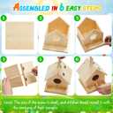 Liliful 1 Sets Wooden DIY Birdhouse Kit, Unfinished Bird Houses with Paints and Paintbrushes, Bird Feeder Craft Arts for Kids Ages 4-8, 8-12, Classroom Activity and Adults Wooden Craft Gifts