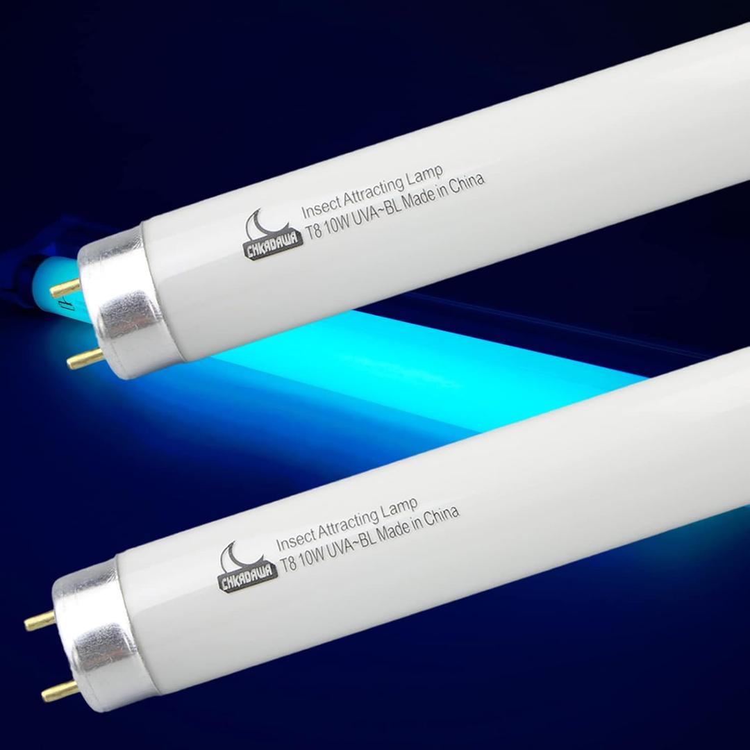 BL T8 F10W Replacement Bulbs for Aspectek, LiBa 20W Indoor Device, F10T8 BL365nm 10 Watt Tube G13, 13'' Linear Black Light Fluorescent Tube 2 Pack