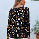 AUTOMET Womens Basic Long Sleeve Crewneck, Plus Size Winter & Spring Top, Casual Fall Tee for Teacher & Everyday Outfits (Medium, Pumpkin)