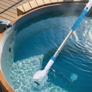 17 Hot Tub Vacuum Cordless | Handheld Spa Cleaner with 59 in. Extendable Handle (150cm) | Powerful 5.5 GPM Suction for Sand & Debris | Large Capacity (Battery NOT Included)