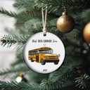 Best School Bus Driver Ever Ornament 2025 Ceramic for School Bus Driver Appreciation Present Transportation Employee Keepsake (27)