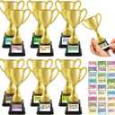 2 x Ceiba Tree 12 Pcs Mini Trophies End of School Year Awards for Students Preschool Kindergarten Graduation 5.5 Inch Plastic with 40Pcs Certificates Stickers Rewards Prizes Teacher Supplies
