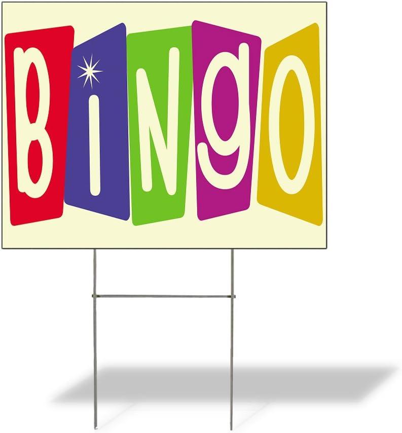 Weatherproof Yard Sign Bingo A Outdoor Advertising Printing Lawn Garden Fundraising 18x12 Inches 1 Side Print