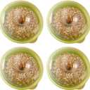 4-Pack, Donut Fresh Container, Airtight Bagel Storage Keeper Saver, Portable Bread Holder for Kitchen and Pantry Organization, BPA Free