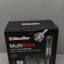 Mueller Multistick 5-in-1 Immersion Blender Handheld,12 Speed Hand Mixer-Turbo Boost,Heaviest Duty Copper Motor,Titanium reinforced Blades Hand Blender,Milk Frother Wand,Whisk,Beaker,Chopper,Grey (Gray)