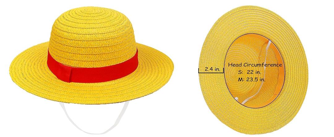 RISEROAD Kids Straw Hat Cosplay for Halloween Yellow