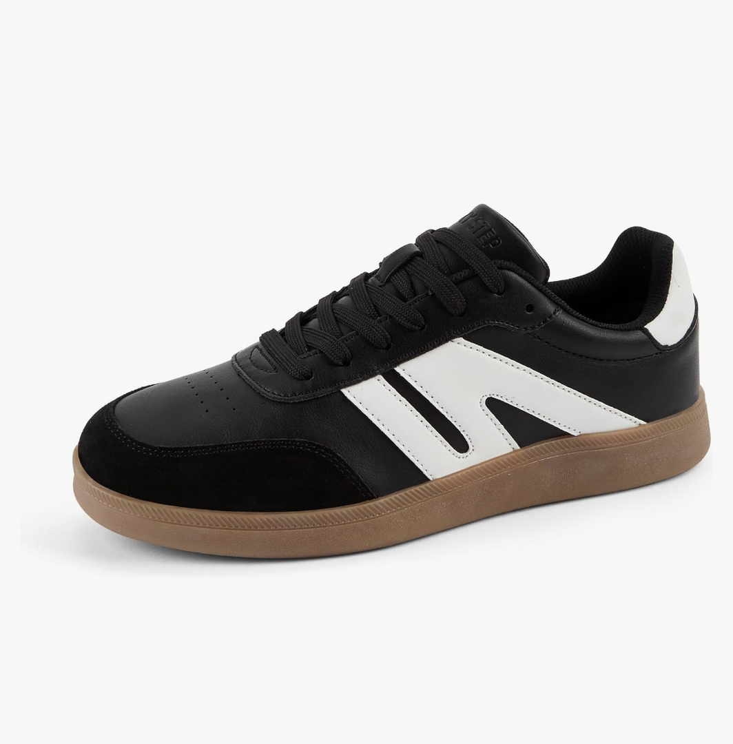 LUCKY STEP Men's Retro Fashion Sneakers Low Top Comfort Trainers Casual Lightweight Classic Walking Shoes, Size 7