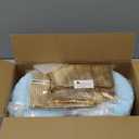 LIYH 200 Pcs Baby Blue Plastic Plates and Gold Forks Blue Dessert Scalloped Disposable Cake Plate- 7.5 Inch Premium Hard Appetizer Cake Plastic Plates for Party,Weddings,Bridal Shower,Easter