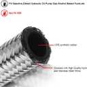12FT Fuel Line 6AN Braided Oil Stainless Steel Fuel Hose W/ 6 Pcs AN6 Hose Compatible for Kit (Silver + 6pcs)