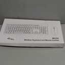 Wireless Keyboard and Mouse Combo, Full Size Silent Ergonomic Keyboard and Mouse, Long Battery Life, Optical Mouse, 2.4G Lag-Free Cordless Mice Keyboard for Computer, Mac, Laptop, PC, Windows(White)