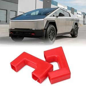 Front Tow Hook Covers 2Pcs/Set Compatible with RAM 2500 3500 2019-2026, Front Hitch Cover Customized Car Tow Hooks Protectors for RAM 2500/3500 Accessories 2019-2026 (Red)