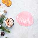 Veemoon Sea Shell Candy Boxes, 10pcs Sea Clam Favor Box Plastic Chocolate Container Seashell Jewelry Case Party Seashell Holder for Wedding Birthday Beach Party Decorations, Pink