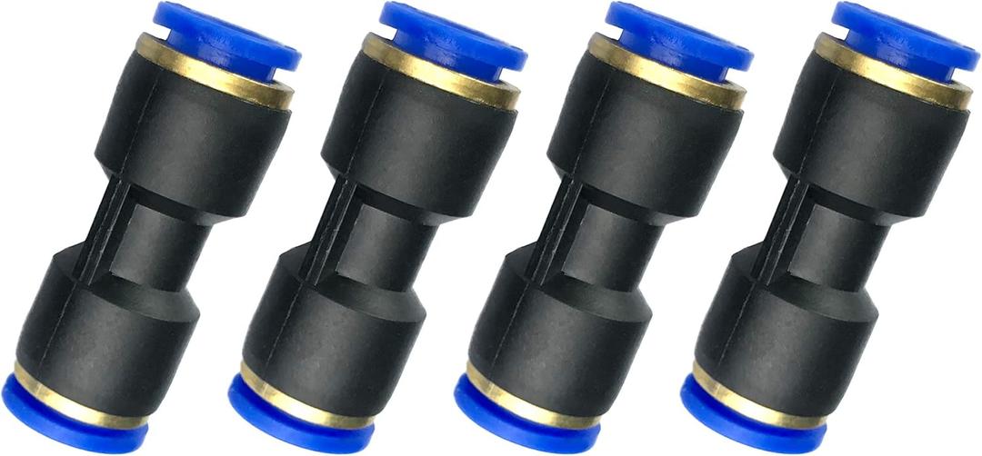 Fuel Line Connector for 5/16" OD Nylon Tubing Hose Union Quick Connect, Fit for 8mm OD Nylon Tube/Gas Line Pack of 4