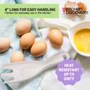 3 x Multifunctional Scoop Strainer  Kitchen Discovery  Slotted Colander Spoon Scoops and Drains, Serves Rice, Separates Eggs, Sprinkles Powdered Sugar 8x2.25x1.25