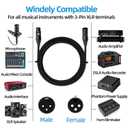 Premium XLR to XLR Cable 6 ft Noise-Canceling Wire Connector, Kevlar-Reinforced & Nylon Braided 3 Pin XLR Cables (OFC) Balanced Male to Female Mic/Microphone Cord for Speaker Mixer,Studio,PA System