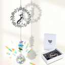 Dog Memorial Gifts for Loss of Dog, Pet Memorial Suncatcher, Pet Sympathy Gifts, Garland Suncatcher with Card & Gift Box, Remembrance Bereavement Gift for Loss of Dogs Cats