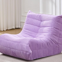Bean Bag Chairs for Adults Giant Bean Bag Chair Memory Foam BeanBag Chair Bean Bag Sofa with Filler Faux Fur Fireside Beanbags Lazy Sofa for Living Room Bedroom Office (Purple Corduroy, Single)