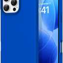 DOMAVER Case for iPhone 16 Pro 6.3'' Case Smooth Liquid Silicone Soft Gel Rubber Microfiber Lining Cushion Cover Shockproof Protective Phone Cases Compatible with iPhone 16 Pro- Klein Blue