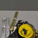 Famoby Happy New Year Banner Pom poms Triangle flag Swirls Garland Hanging Bunting for Happy New Year Party Decorations