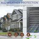 14" X 14" Gable Vent Aluminum Gable Vents for Houses Attic Vent Shed Vents Cover Exterior with Screen Mesh Alloy Wall Vent Ventilation for Home Garage Attic Ceiling - Vent Opening: 12" x 12" Black