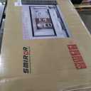 SMIROR Matte Black Bathroom Mirror for Over Sink 60x 40 inch, Metal Thick Frame Rectangle Vanity Mirror for Wall, Anti-Rust, Horizontally or Vertically Mounted