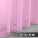OWENIE Sheer Pink Curtains, Sheer Curtains 84 inch Length 2 Panels Set, Rod Pocket Voile Fimly Sheer Drapes for Living Room/Bedroom, 2pcs, Each 42" W x 84" L