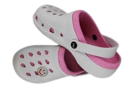 Capelli New York Clogs Size 7 White With Pink Lining