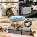 Pet 4-in-1 Cat Tunnel, Carrier, House & Scratcher – Detachable and Combinable – Indoor Beds, Outdoor Use, Cat Toys & Furniture (Gray)