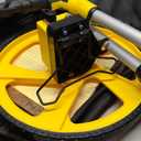 Zozen Measuring Wheel in Feet and Inches, Mechanical/Double Collapsible/One Key to Reset/Kickstand to Keep Stand/Starting Point Arrow and Cloth Carrying Bag, 0-9,999 Ft Measure Wheel.