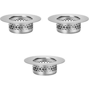 Bathroom Sink Strainer, Bathtub Lavatory Sink Drain Strainer Hair Catcher for Laundry, Mop Pool, Utility, Slop, RV Sink, Stainless Steel Drain Filter。Fit Hole Size from 1.5" ，3 Pack (1.3”)