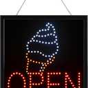 Large Open Ice Cream Cone Yogurt Signs Led Neon Business Motion Light Sign. Animated On/Off, Power On/Off, with Chain 19191 Blt308