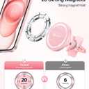 VICSEED for MagSafe Car Mount [Upgraded Strongest Magnet Power] Magnetic Phone Holder for Car Vent 360 Adjustable Magnetic Car Phone Holder Mount for iPhone 15 14 13 12 Pro Max Plus Mini, Pink