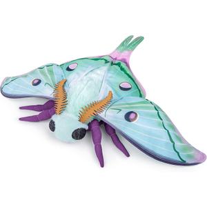 Luna Moth Plush Toy, Giant Luna Moth Stuffed Animals 26in, Realistic Soft Big Moth Plushie Model Toy, Unique Plush Gift Collection for Kids (Large, Green)