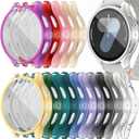[16 Pack] RICHONE Compatible with Samsung Galaxy Watch 7 44mm Screen Protector Cases, Soft TPU Protective Face Cover Bumper Accessories for Galaxy Watch7 44MM (16 Colors, Galaxy Watch7 44 mm)